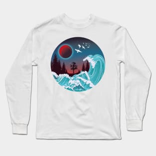 The Great Retro Wave Long Sleeve T-Shirt